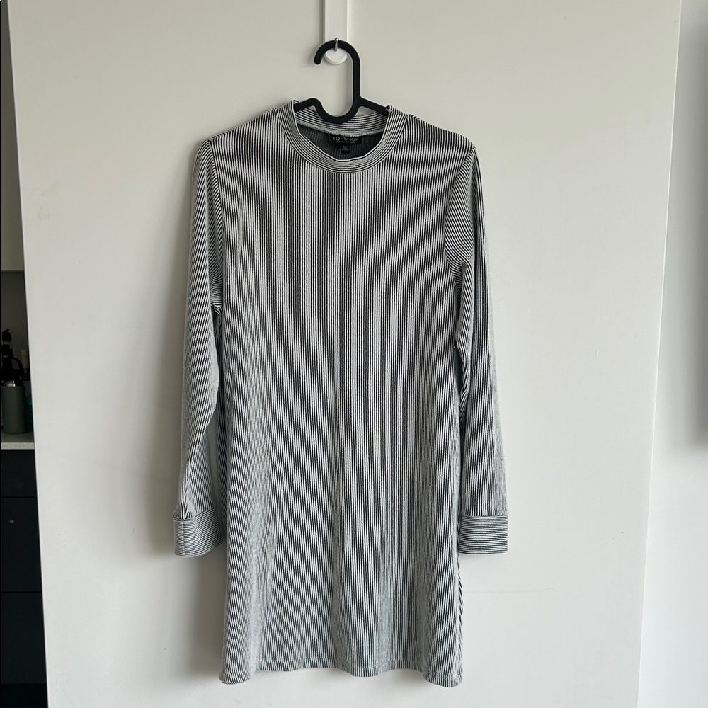 Topshop Black and White Striped Dress US Size 2 EUR 34 UK 6